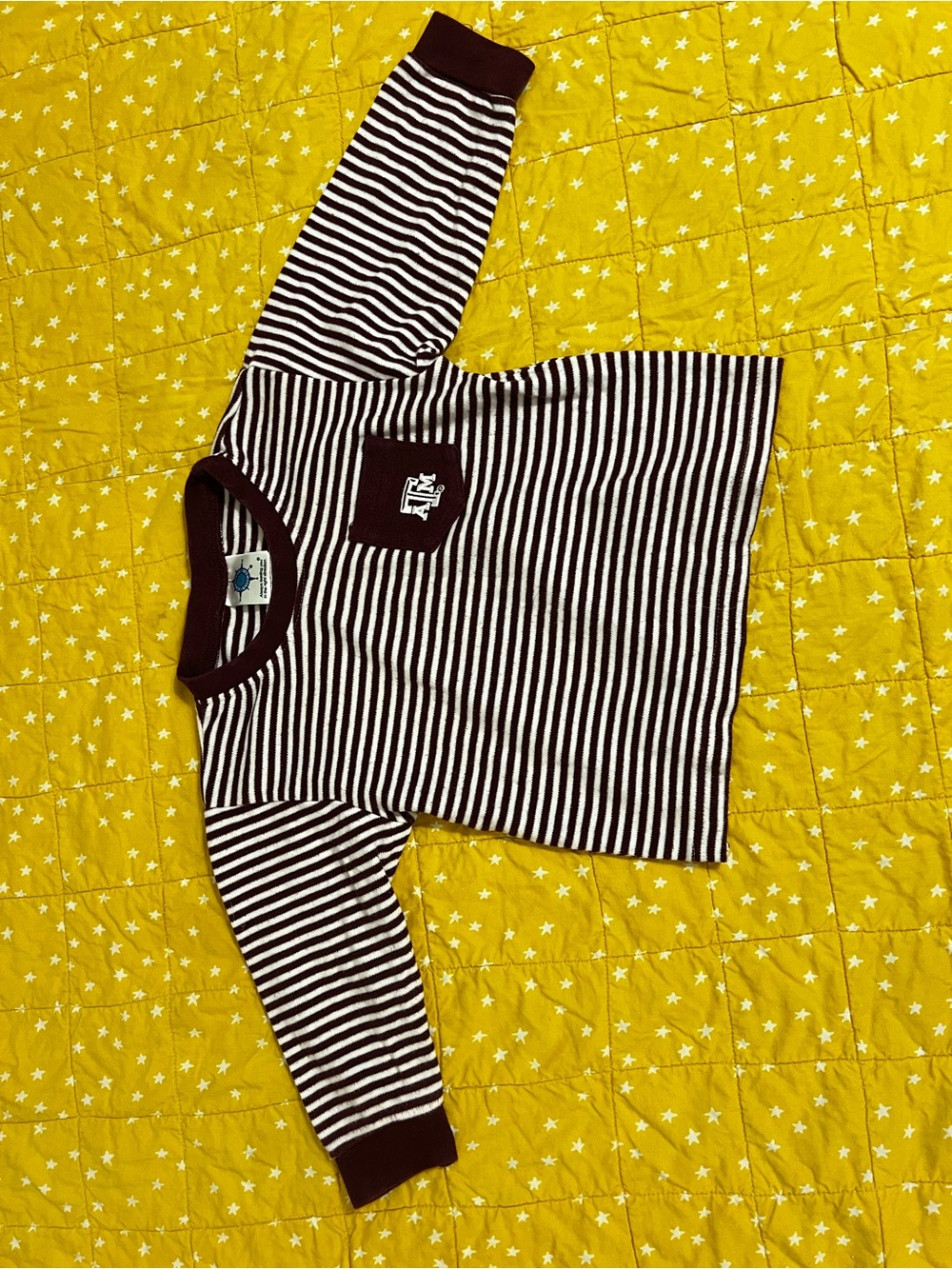 Striped Black & White Kids Long-Sleeve Top